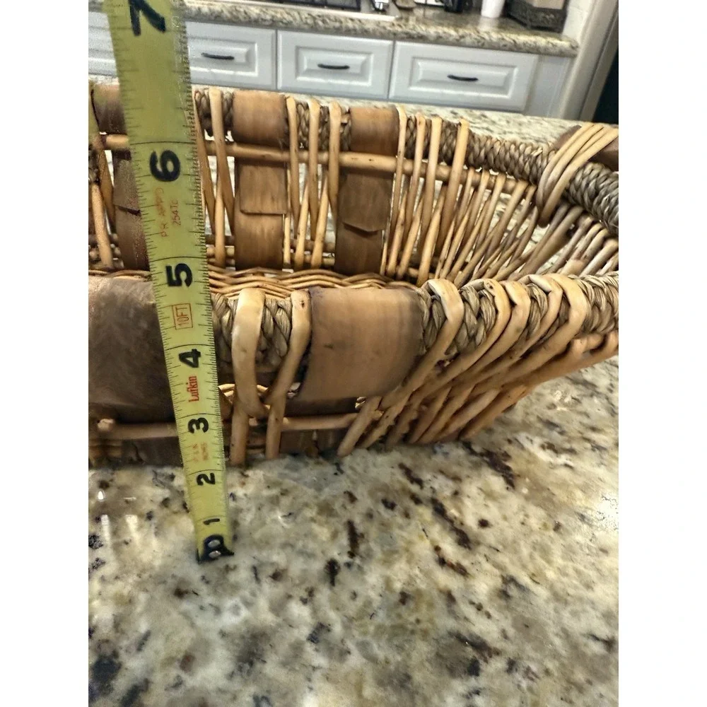 Bamboo Woven Rattan Trays Wicker‎ Tiki Bar Rails 17